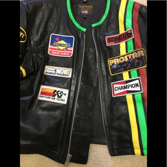SOLD- VANSON LEATHERS MOTORCYCLE JACKET SIZE 44 - Picture 11 of 16